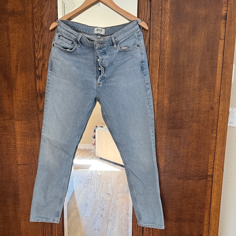 Agolde Light Blue Straight Leg Women's Jeans